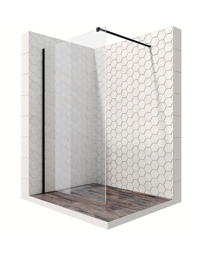 Душевая перегородка Ambassador Walk-in 100х200 15031110 профиль Черный стекло прозрачное