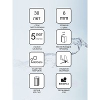 Душевая стенка Ravak Blix Slim BLSPS-90 X9BM70C00Z1 профиль Хром стекло Transparent