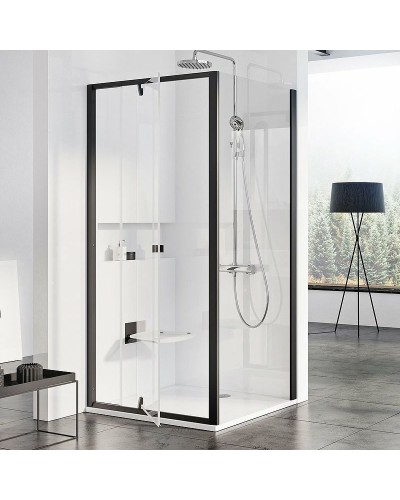 Душевая стенка Ravak Pivot PPS-100 90GA0300Z1 профиль Черный стекло Transparent