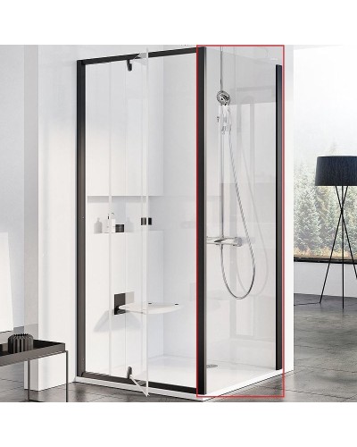 Душевая стенка Ravak Pivot PPS-80 90G40300Z1 профиль Черный стекло Transparent