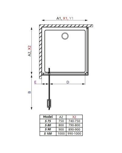 Боковая стенка Radaway Twist S 75 прозрачное