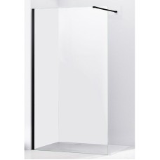 Душевая перегородка Abber AG61100B 100x200 профиль Черный стекло прозрачное