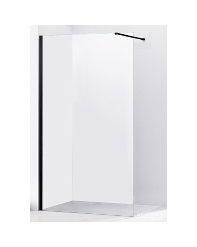 Душевая перегородка Abber AG61100B 100x200 профиль Черный стекло прозрачное