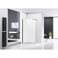 Душевая перегородка Abber AG61100B 100x200 профиль Черный стекло прозрачное