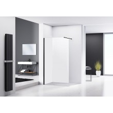 Душевая перегородка Abber AG61100B 100x200 профиль Черный стекло прозрачное