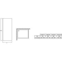 Душевая стенка Jacob Delafon Contra 90 E22FC90-BL профиль Черный матовый стекло прозрачное