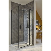 Душевая стенка Jacob Delafon Contra 90 E22FT90-BL профиль Черный матовый стекло прозрачное