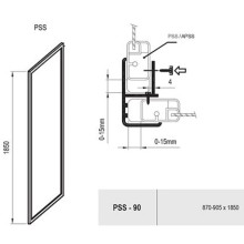 Боковая стенка 90 см Ravak Supernova PSS 9407010011 Pearl