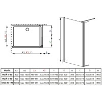 Неподвижная перегородка Radaway EOS II Walk-in 100 L прозрачное