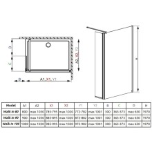 Неподвижная перегородка Radaway EOS II Walk-in 90 R прозрачное