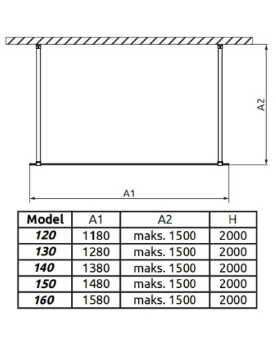 Неподвижная перегородка Radaway Modo New I 120 прозрачное