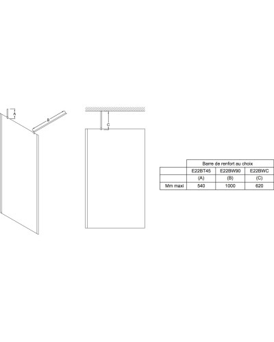 Горизонтальная штанга (угол 45°) Jacob Delafon Contra E22BT45-GA