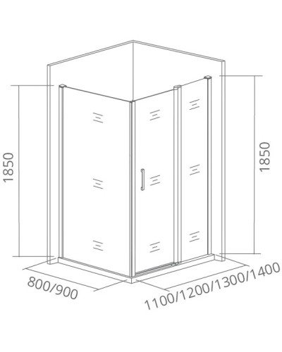Боковая стенка 80 см Good Door Latte SP-80-G-WE grape