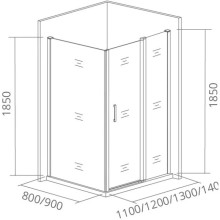Боковая стенка 80 см Good Door Infinity SP-80-C-CH прозрачное