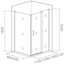Боковая стенка 90 см Good Door Infinity SP-90-G-CH grape