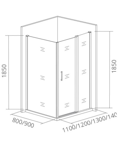 Боковая стенка 90 см Good Door Infinity SP-90-G-CH grape