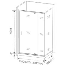 Боковая стенка 90 см Good Door Orion SP-90-C-CH прозрачное