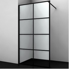 Душевая перегородка WasserKRAFT Glan 120 66W40 профиль Черный матовый стекло прозрачное