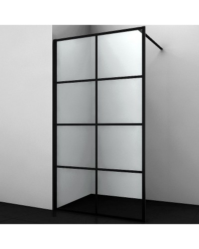Душевая перегородка WasserKRAFT Glan 120 66W40 профиль Черный матовый стекло прозрачное