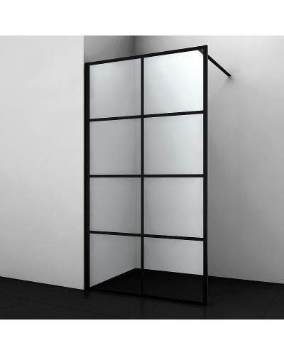 Душевая перегородка WasserKRAFT Glan 120 66W40 профиль Черный матовый стекло прозрачное