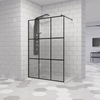 Душевая перегородка RGW Walk In WA-111B 120 411011112-84 профиль Черный стекло прозрачное