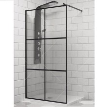 Душевая перегородка RGW Walk In WA-111B 80 411011108-84 профиль Черный стекло прозрачное