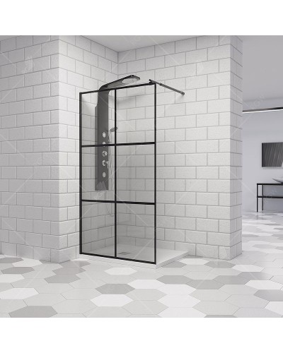 Душевая перегородка RGW Walk In WA-111B 70 411011107-84 профиль Черный стекло прозрачное