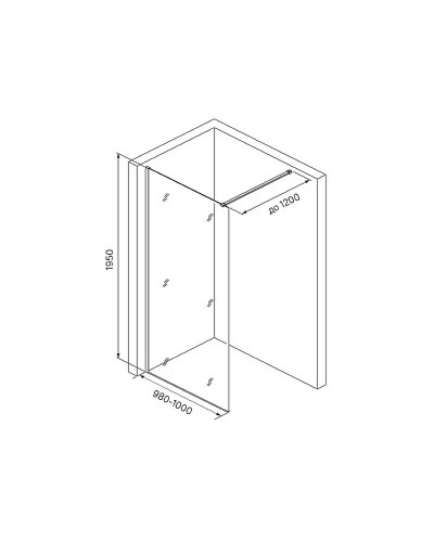 Душевая перегородка Iddis Slide 100 SLI8CS0i23 профиль Хром стекло прозрачное