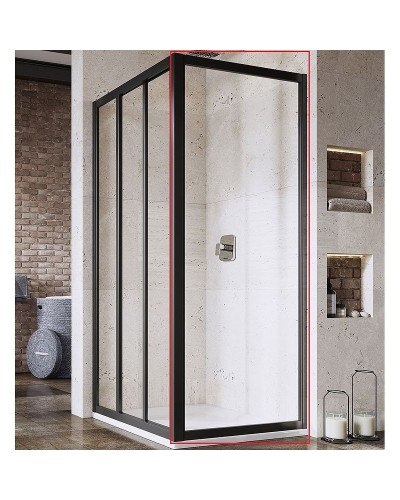 Душевая стенка Ravak Supernova APSS-75 940303R2Z1 профиль Черный стекло Transparent