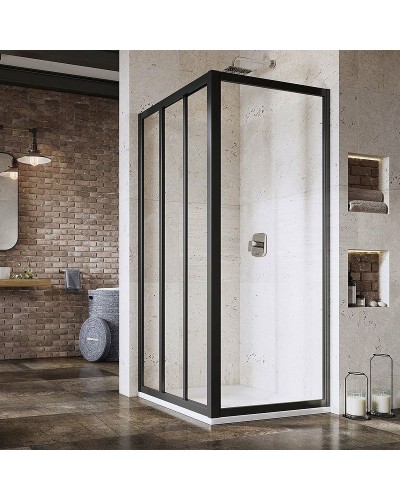 Душевая стенка Ravak Supernova APSS-90 940703R2Z1 профиль Черный стекло Transparent