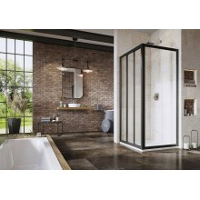 Душевая стенка Ravak Supernova APSS-90 940703R2Z1 профиль Черный стекло Transparent