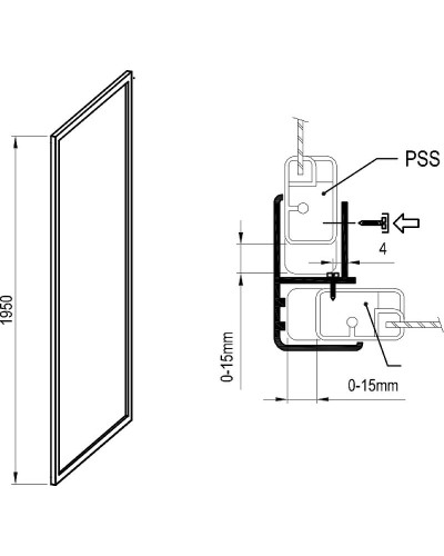 Душевая стенка Ravak Supernova PSS-90 940701O2Z1 профиль Белый стекло Transparent