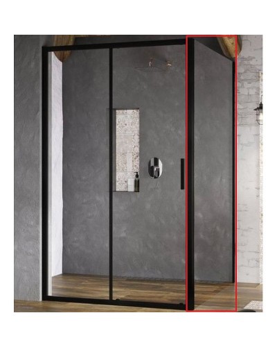Душевая стенка Ravak Blix Slim BLSPS-90 X9BM70300Z1 профиль Черный стекло Transparent