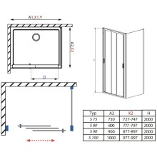 Боковая стенка Radaway Evo S 80 прозрачное