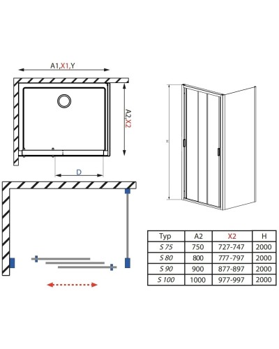 Боковая стенка Radaway Evo S 100 прозрачное