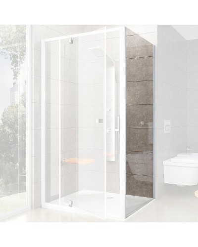 Душевая стенка Ravak Pivot PPS-80 90G40100Z1 профиль Белый стекло Transparent