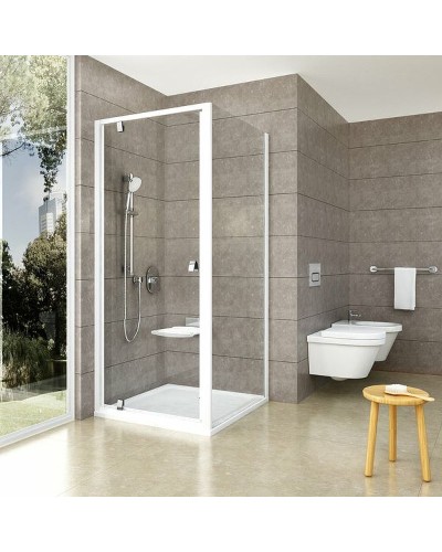 Душевая стенка Ravak Pivot PPS-80 90G40100Z1 профиль Белый стекло Transparent
