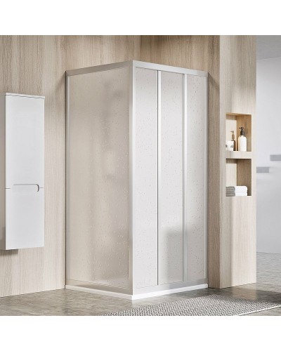 Душевая стенка Ravak Supernova APSS-90 94070U0211 профиль Сатин витраж пластик Pearl