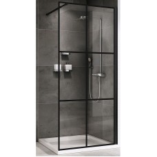 Душевая перегородка Abber Immer Offen 90 AG62090B профиль Черный стекло прозрачное
