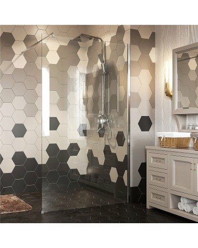 Душевая перегородка WasserKRAFT Rossel 120 28W40 профиль Серебристый стекло прозрачное