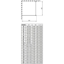 Неподвижная перегородка Radaway Modo New Black II 50 прозрачное