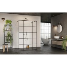 Неподвижная перегородка Radaway Modo New Black I Factory 130 прозрачное