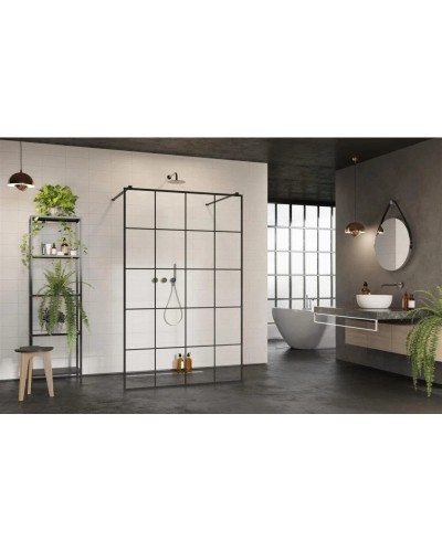 Неподвижная перегородка Radaway Modo New Black I Factory 130 прозрачное