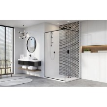 Неподвижная перегородка Radaway Modo New Black II Frame 90 прозрачное