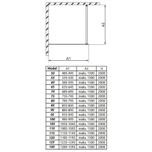 Неподвижная перегородка Radaway Modo New Black II Frame 100 прозрачное