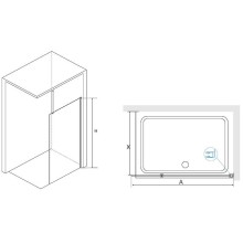 Душевая перегородка RGW Walk In WA-003 90 351000309-11 профиль Хром стекло прозрачное
