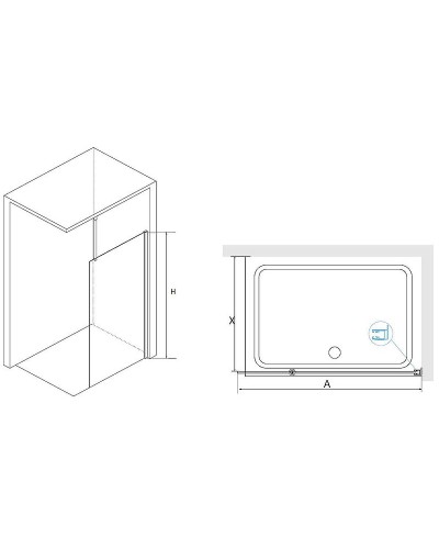 Душевая перегородка RGW Walk In WA-003 90 351000309-11 профиль Хром стекло прозрачное