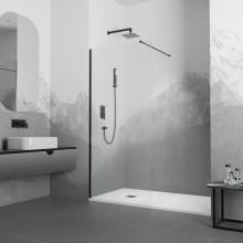 Душевая перегородка RGW Walk In WA-010B 90 351001009-14 профиль Черный стекло прозрачное