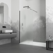 Душевая перегородка RGW Walk In WA-010B 120 351001012-24 профиль Черный стекло матовое-сатинат