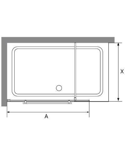 Душевая перегородка RGW Walk In WA-041B 100 35104010-14 профиль Черный стекло прозрачное